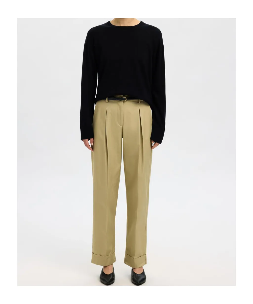 Crew Neck Long-Sleeved Sweater