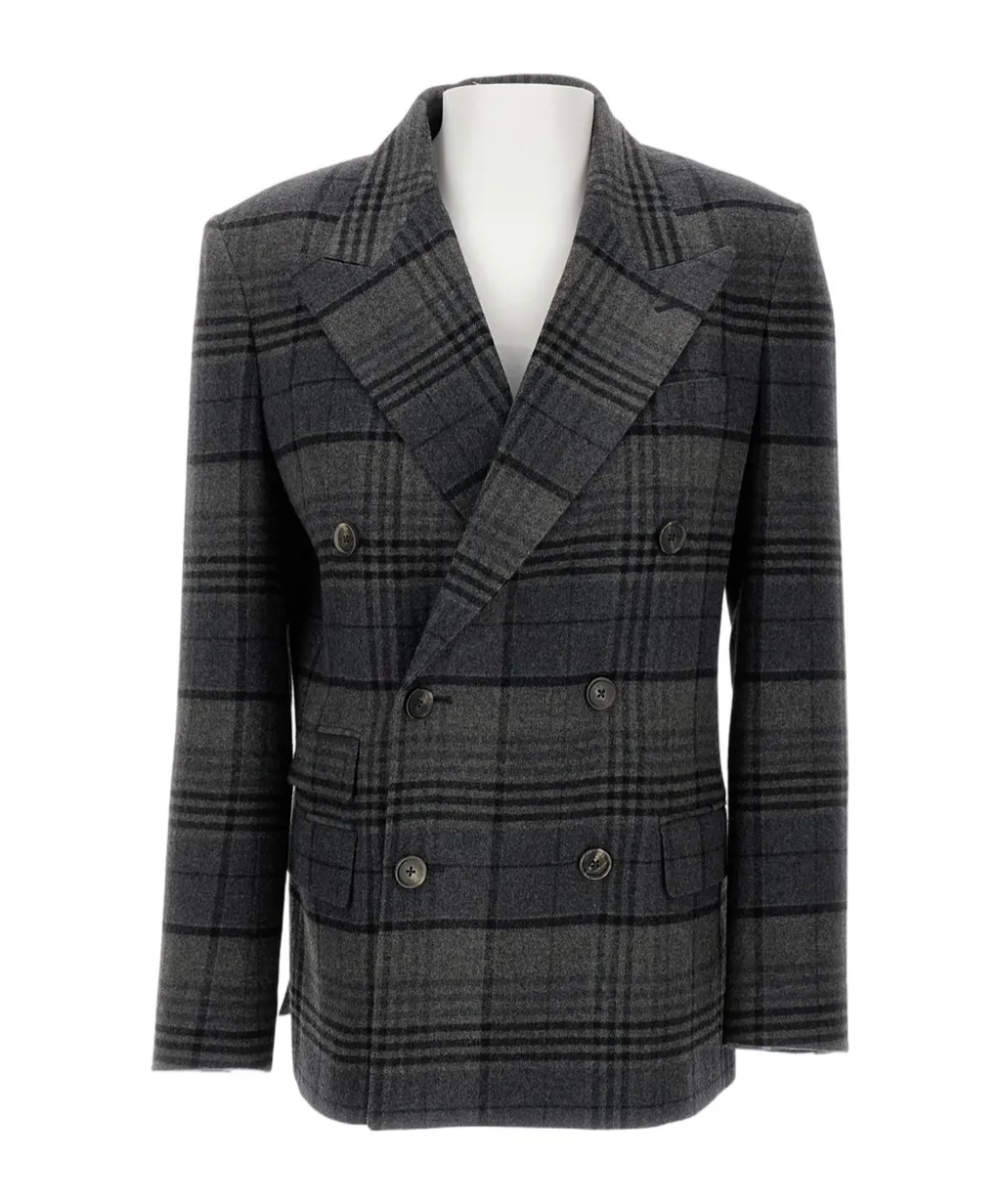 Ralph Lauren Collection Kent Plaid Long Sleeved Blazer