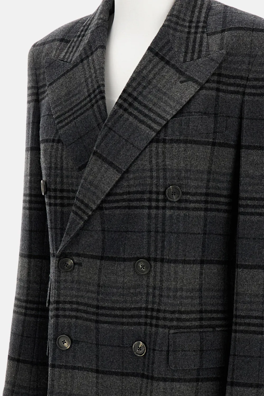 Ralph Lauren Collection Kent Plaid Long Sleeved Blazer