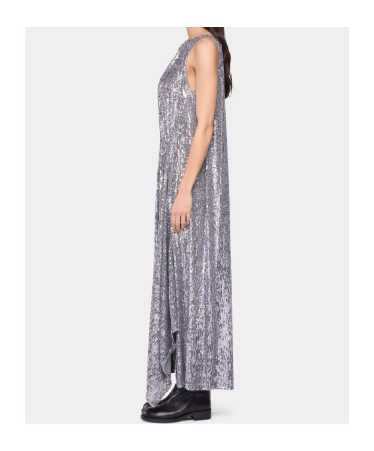 Sequined High-Low Dress