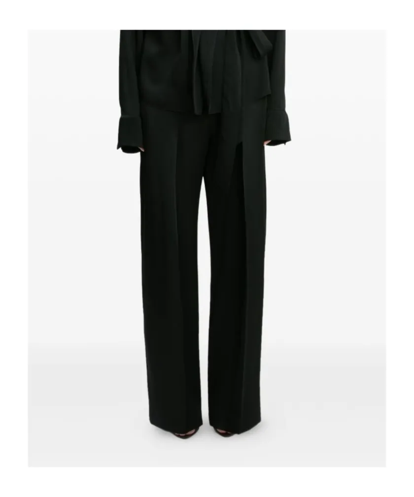 Pleated Wide-Leg Trousers