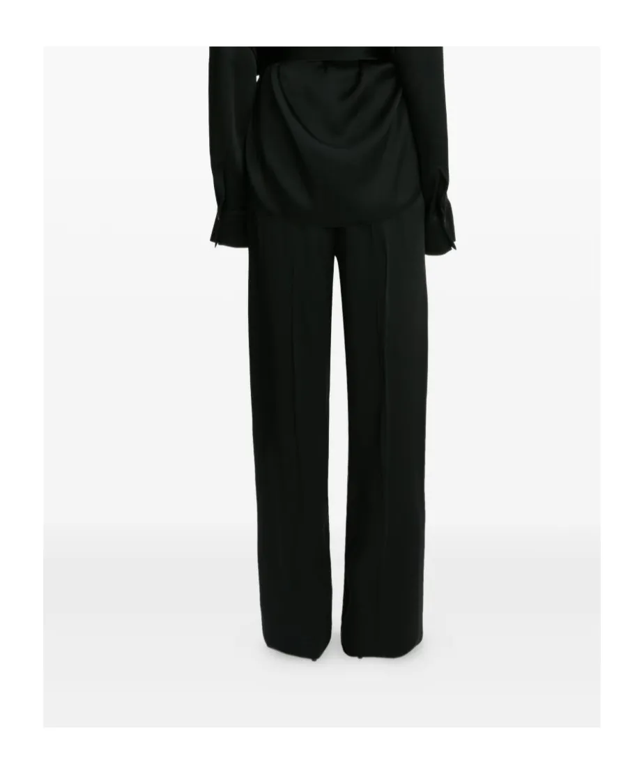 Pleated Wide-Leg Trousers