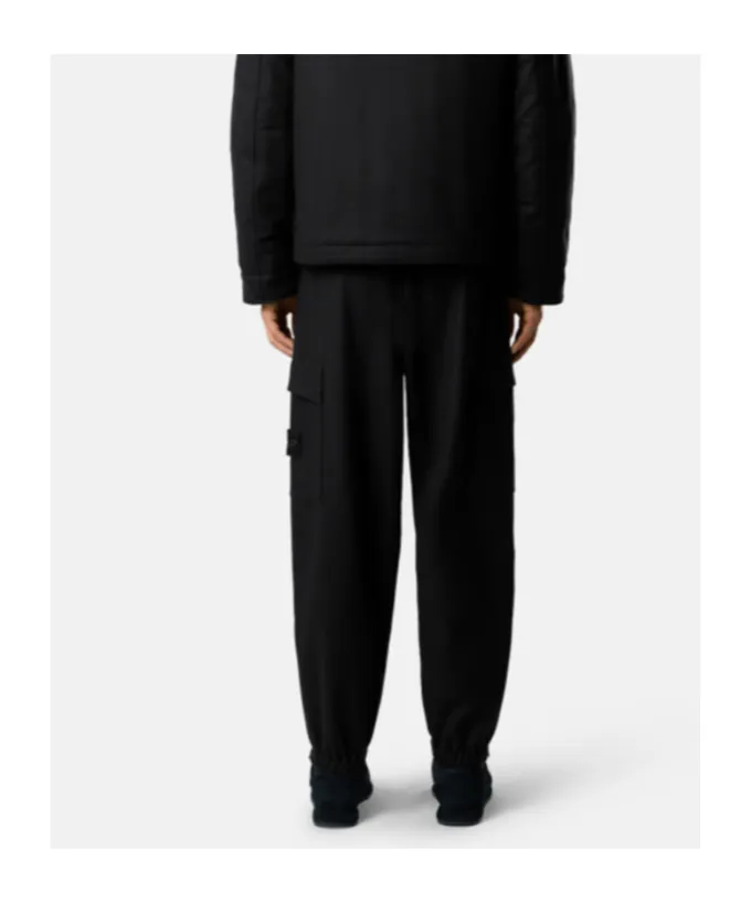 Stone Island Logo Patch Straight Leg Pants