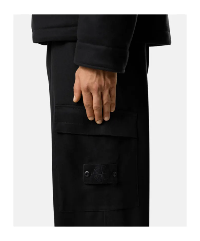 Stone Island Logo Patch Straight Leg Pants