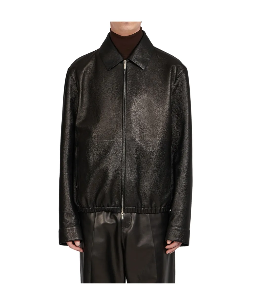 Ferragamo Zip-Up Leather Jacket