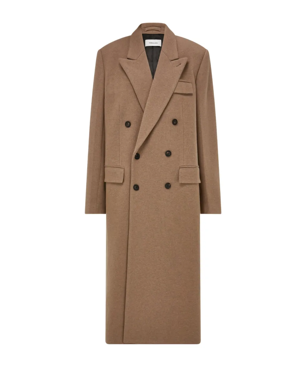 Jersey Interlock Double Breasted Coat