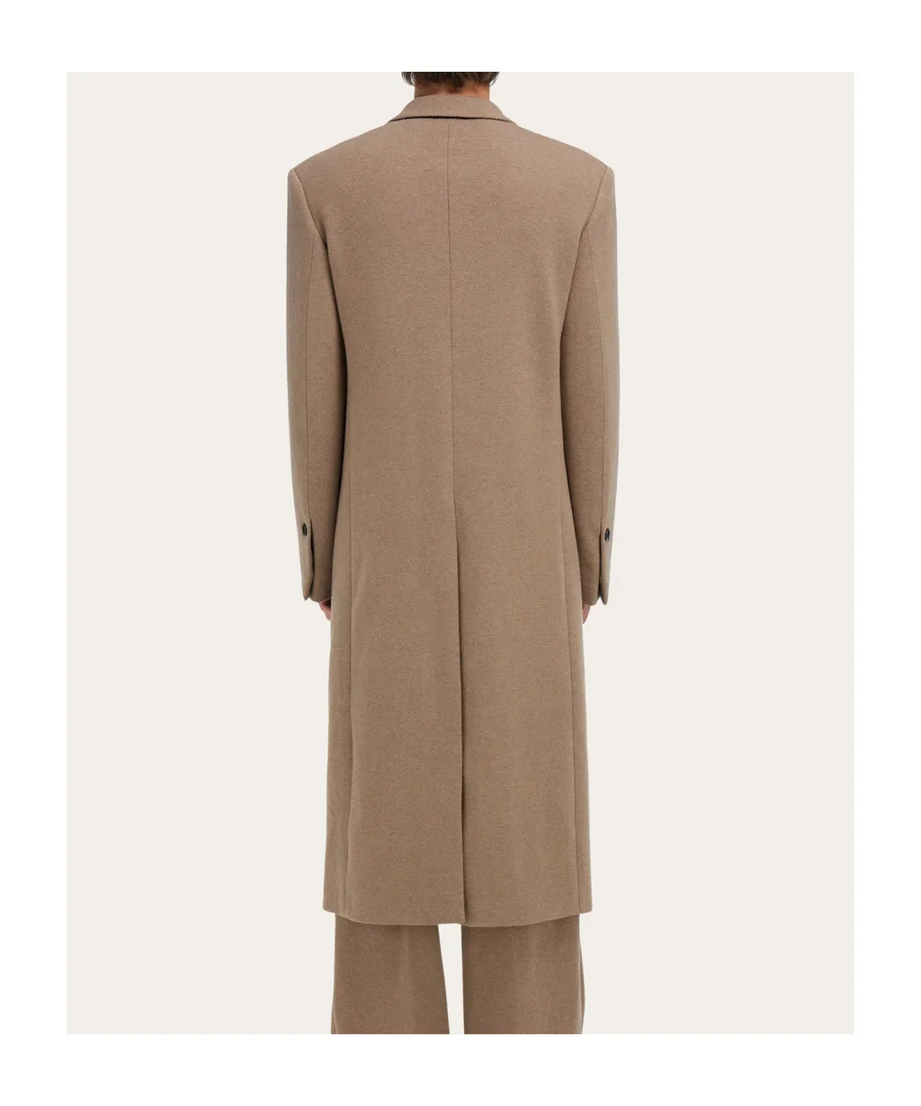 Jersey Interlock Double Breasted Coat
