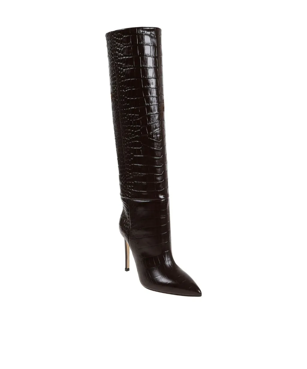 Paris Texas Embossed Knee-High Stiletto Boots