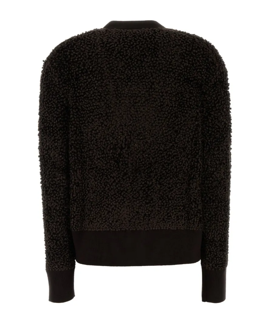 Ferragamo V-Neck Boucle Cardigan