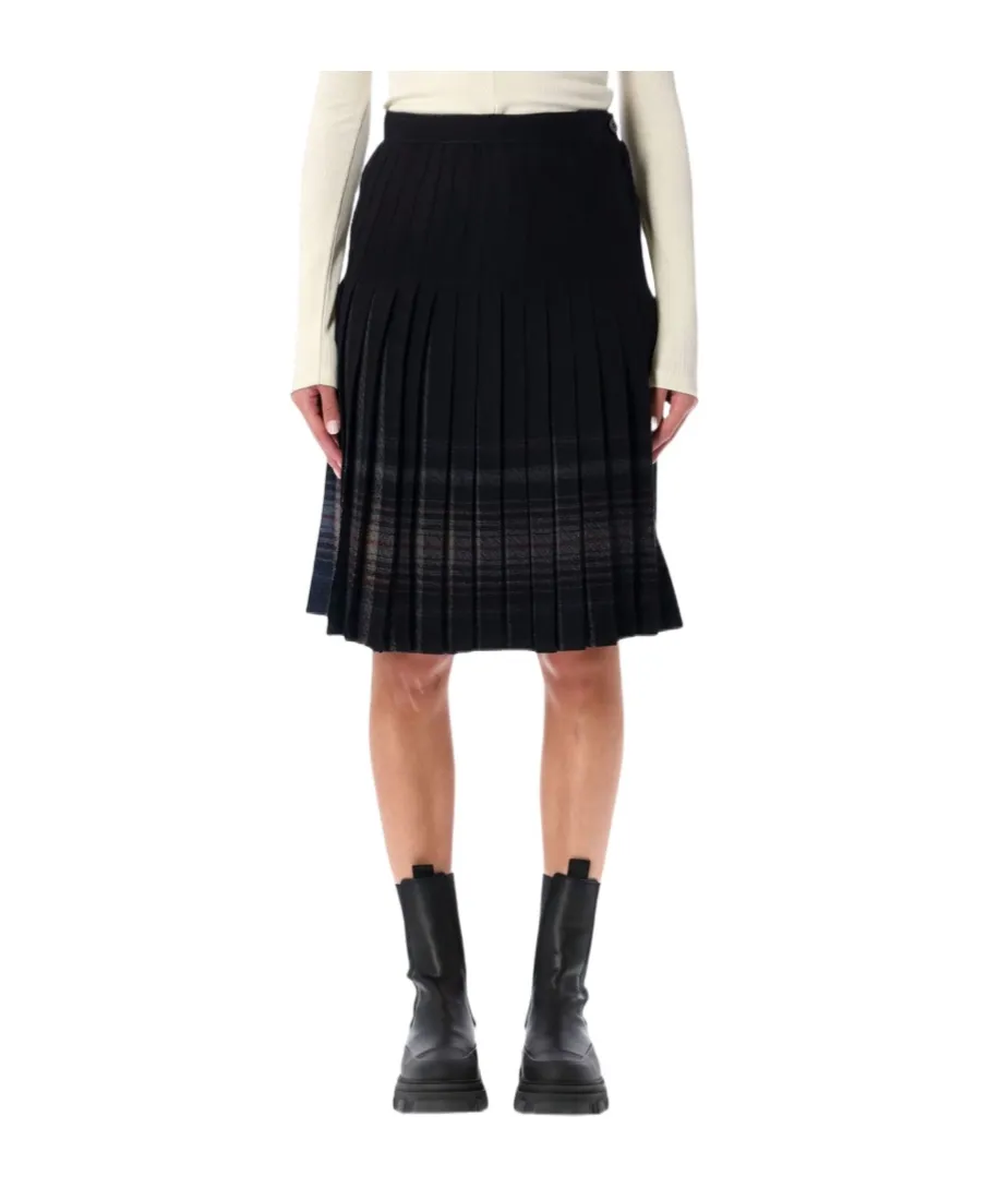 Low Classic Reversible Pleated Midi Skirt