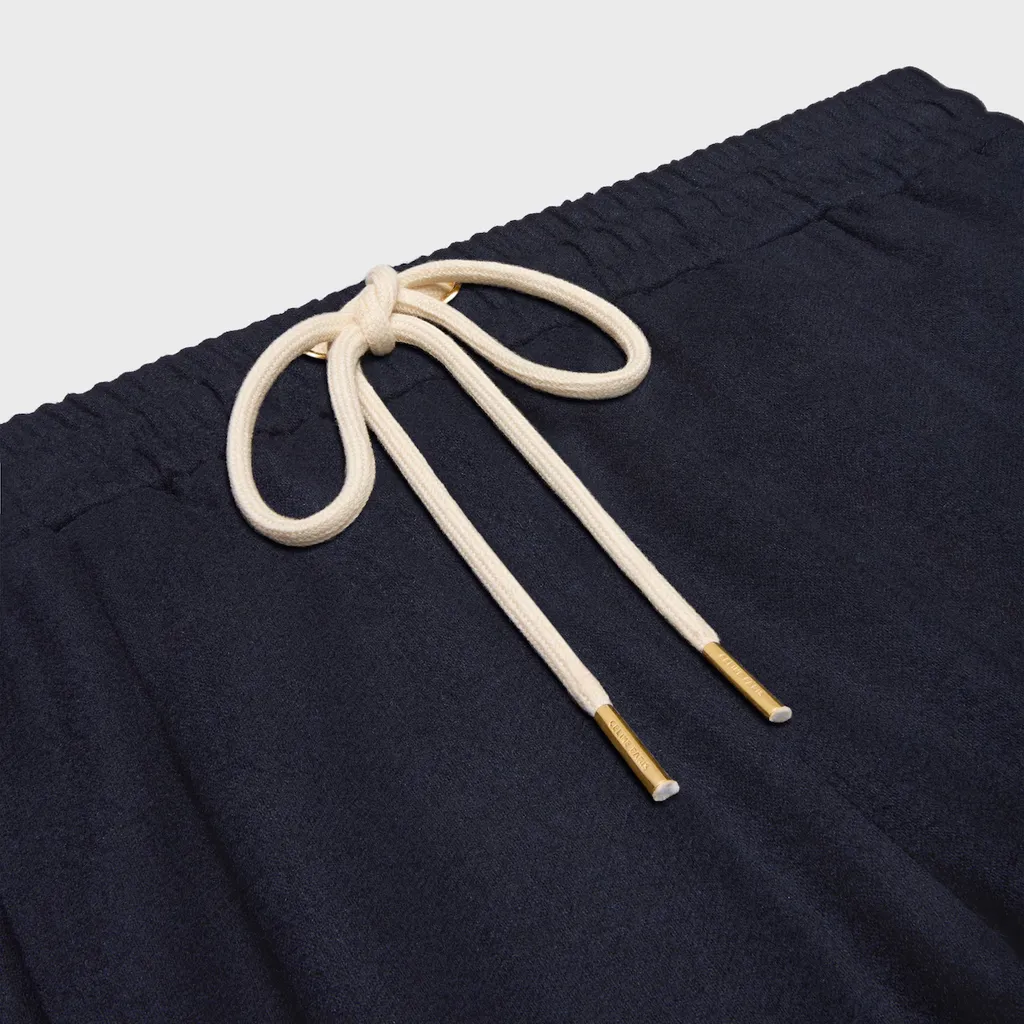 Drawstring Trousers In Cashmere Flannel