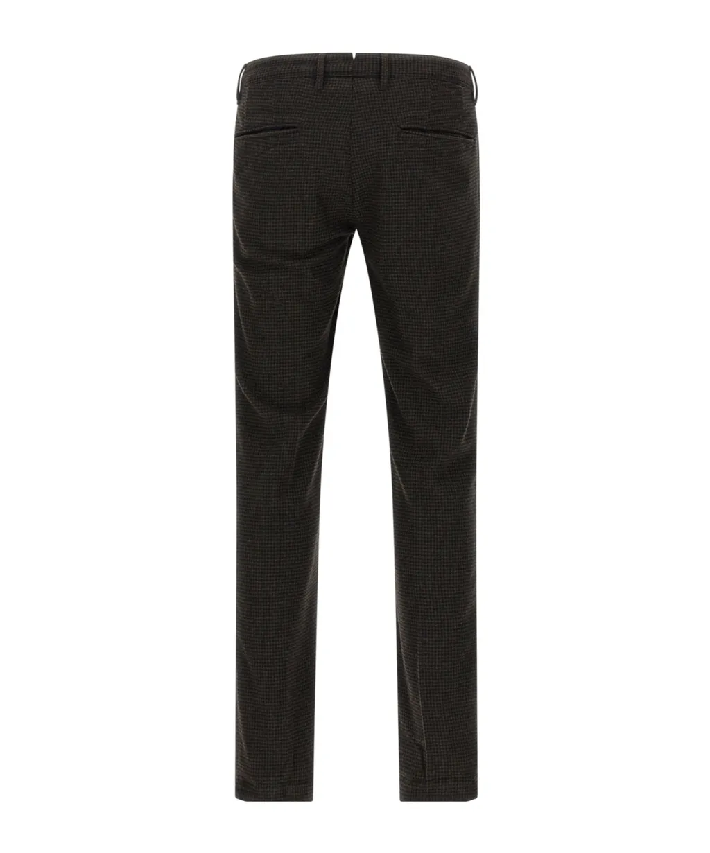 Incotex Vichy Patterned Wool Pants