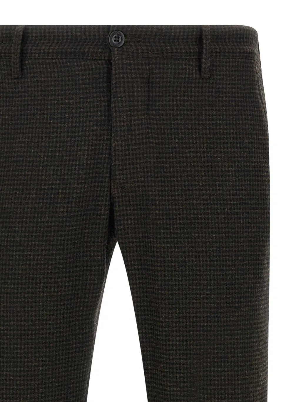 Incotex Vichy Patterned Wool Pants