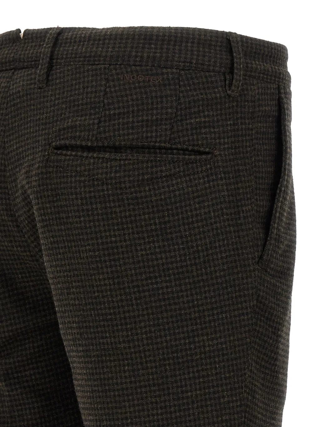 Incotex Vichy Patterned Wool Pants