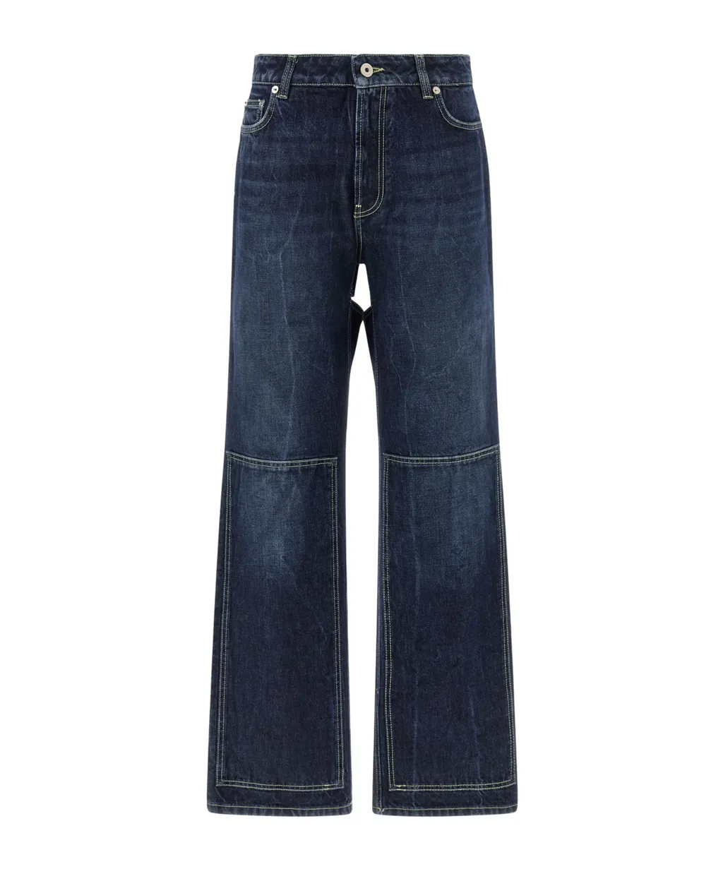 The Blue Cut-Out Wide-Leg Jeans