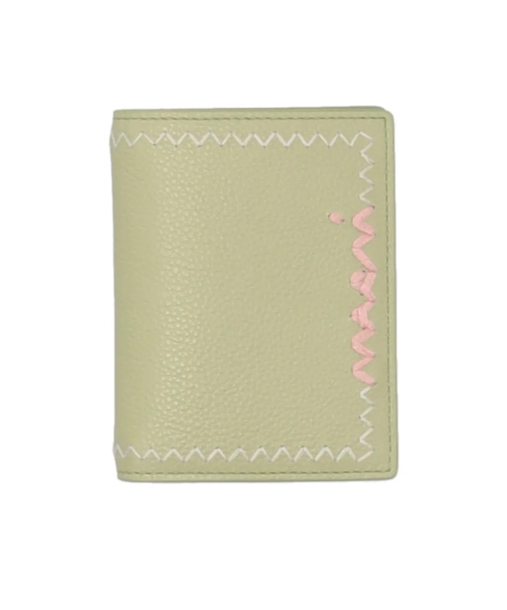 Embroidered Leather Bifold Wallet