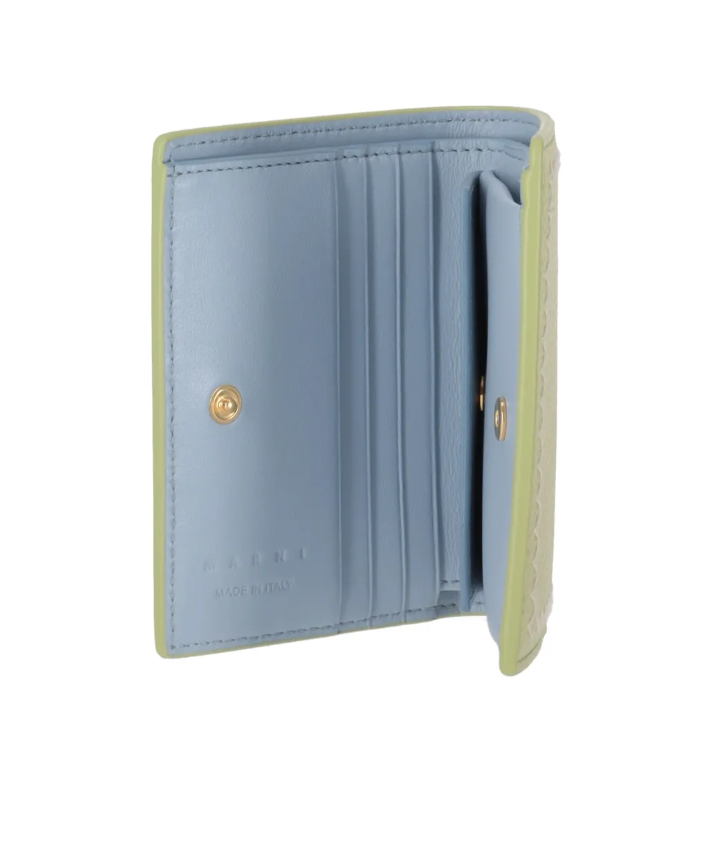 Embroidered Leather Bifold Wallet