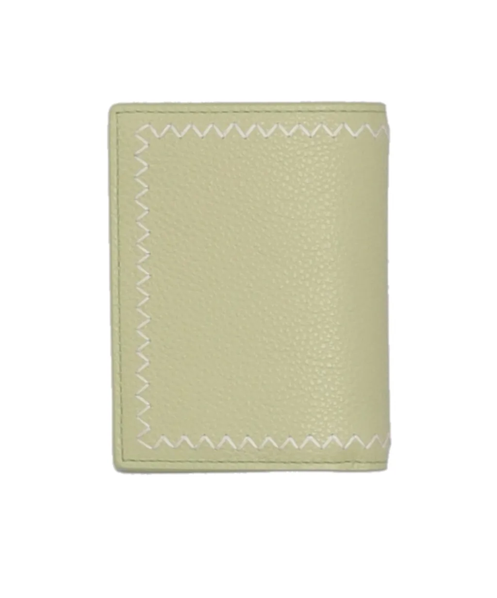 Embroidered Leather Bifold Wallet
