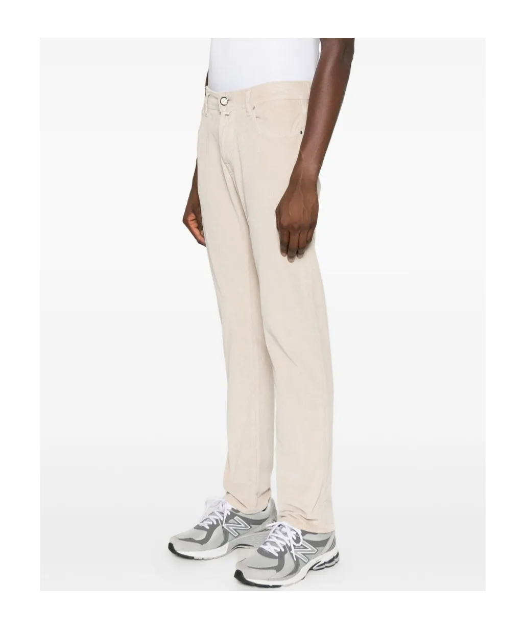 Corduroy Straight-Leg Trousers