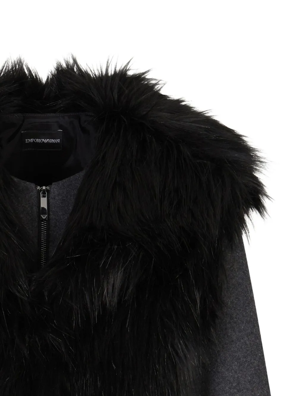 Faux-Fur Long-Sleeve Jacket