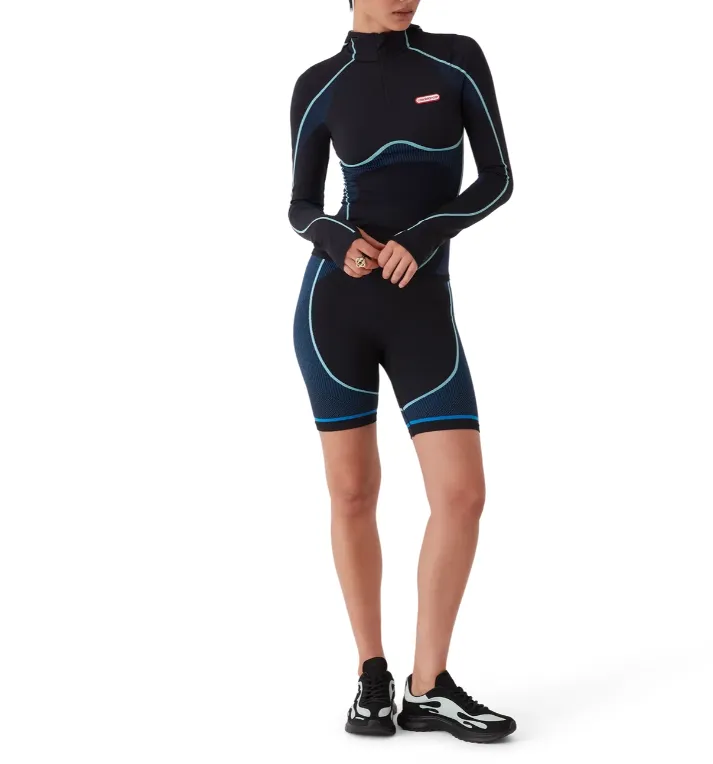 Casablanca Seamless Hooded Long Sleeve Top