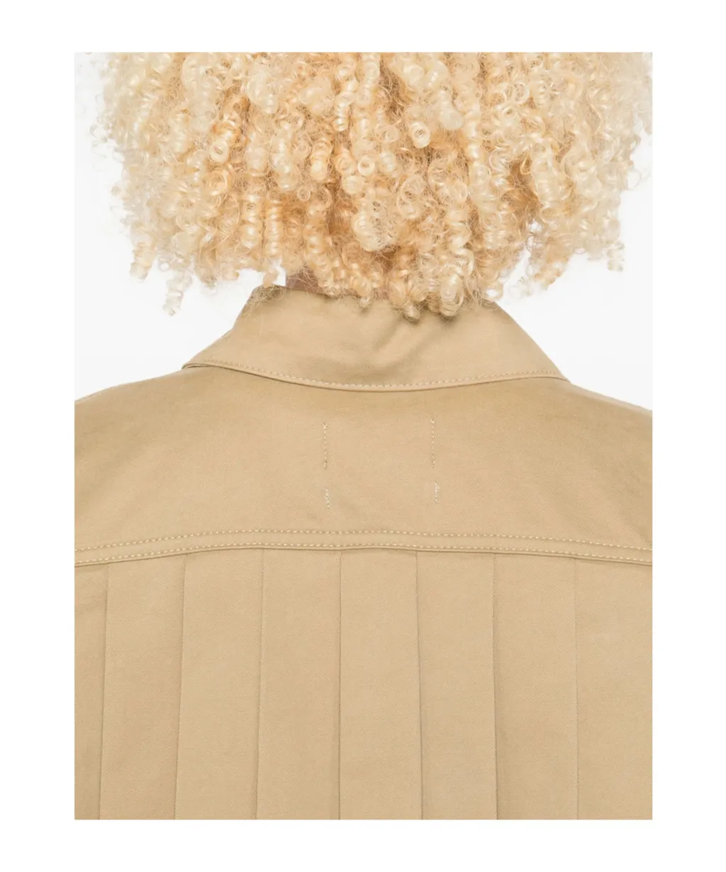Pleated-Back Cotton Shirt