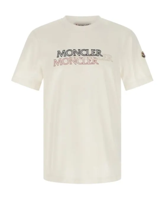 Moncler Logo Embroidered Crewneck T-Shirt