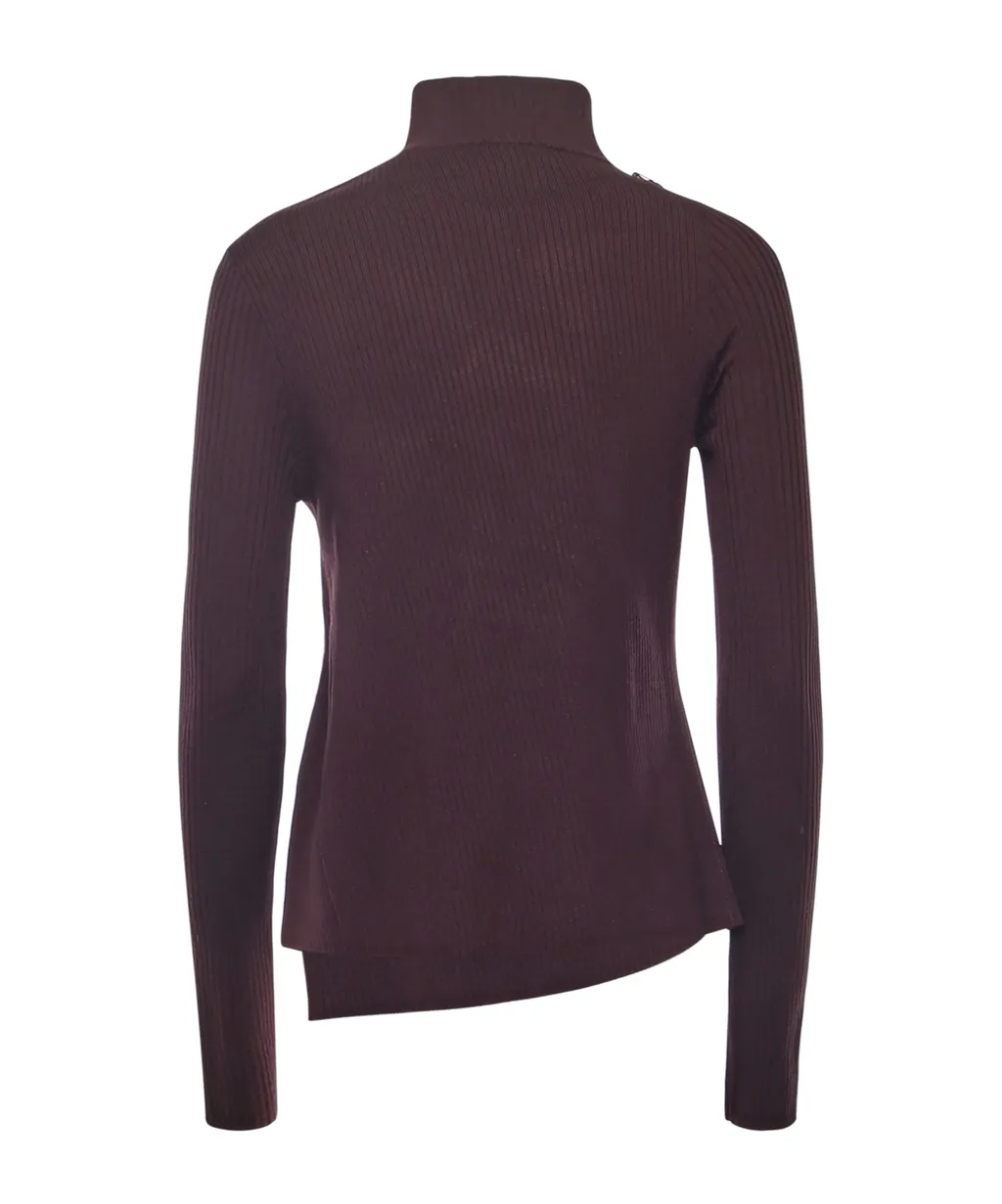CourrÈGes Asymmetrical Hem Turtleneck Jumper
