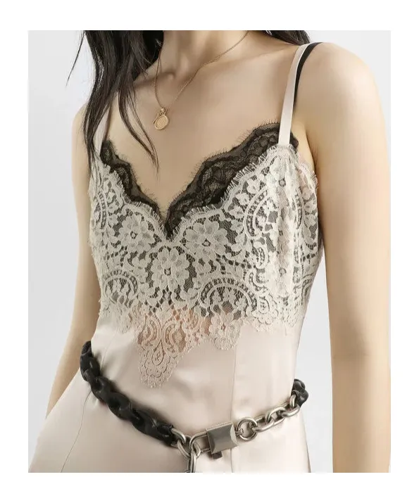Dolce & Gabbana V-Neck Lace Detailed Mini Dress