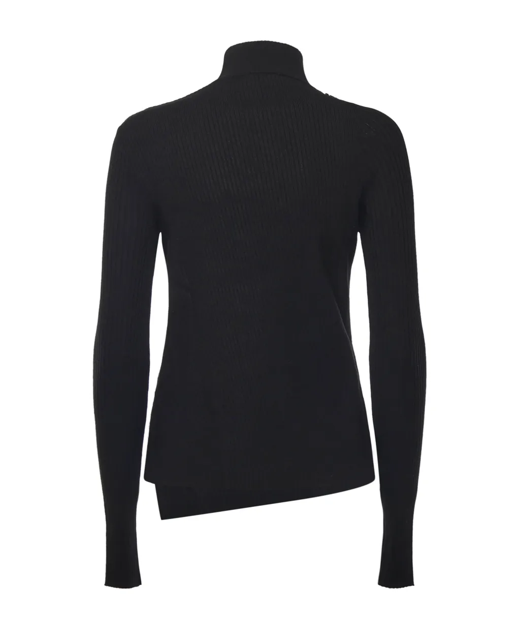 CourrÈGes Asymmetrical Hem Turtleneck Jumper
