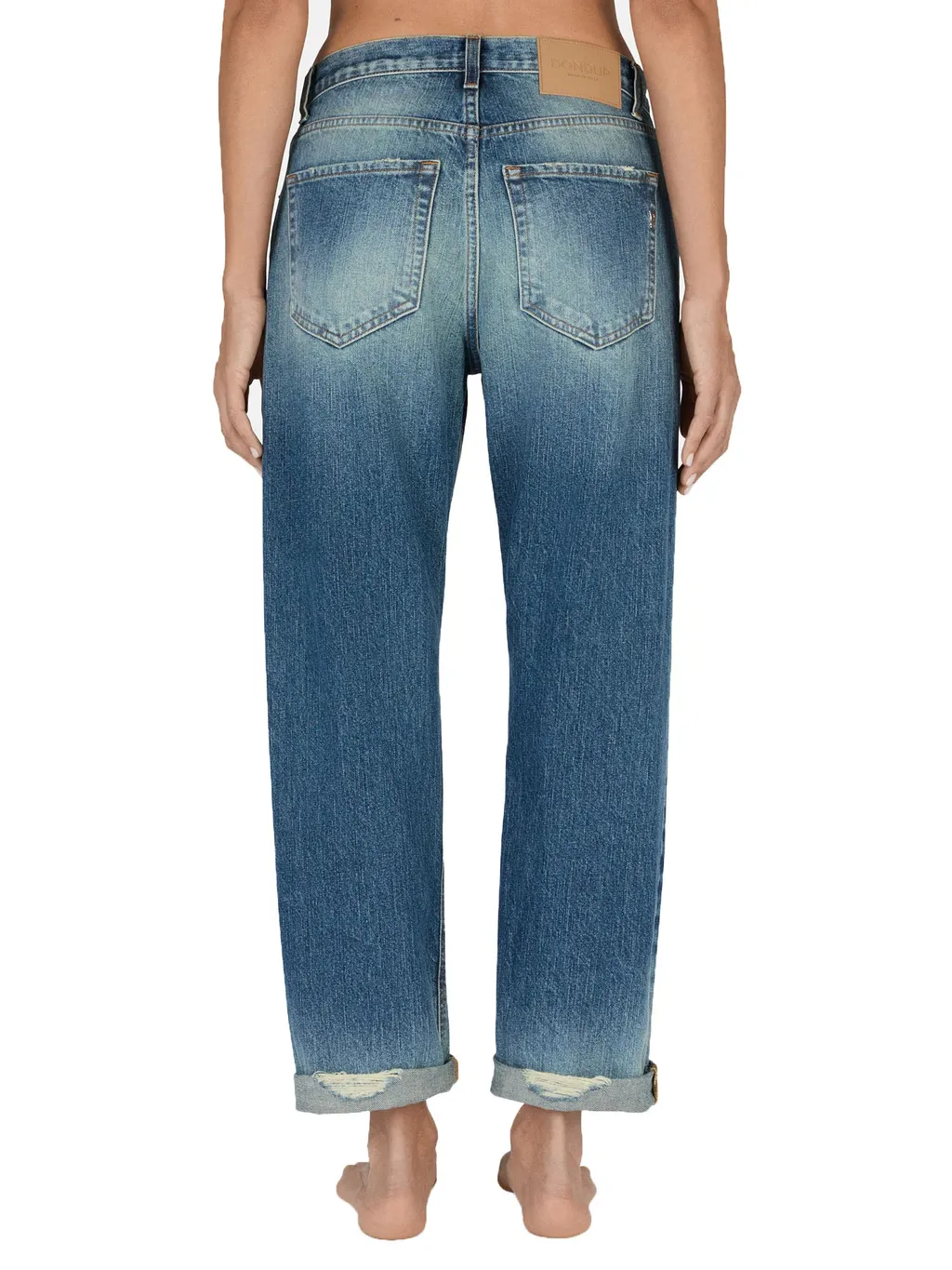 Dondup Distressed Straight-Leg Jeans