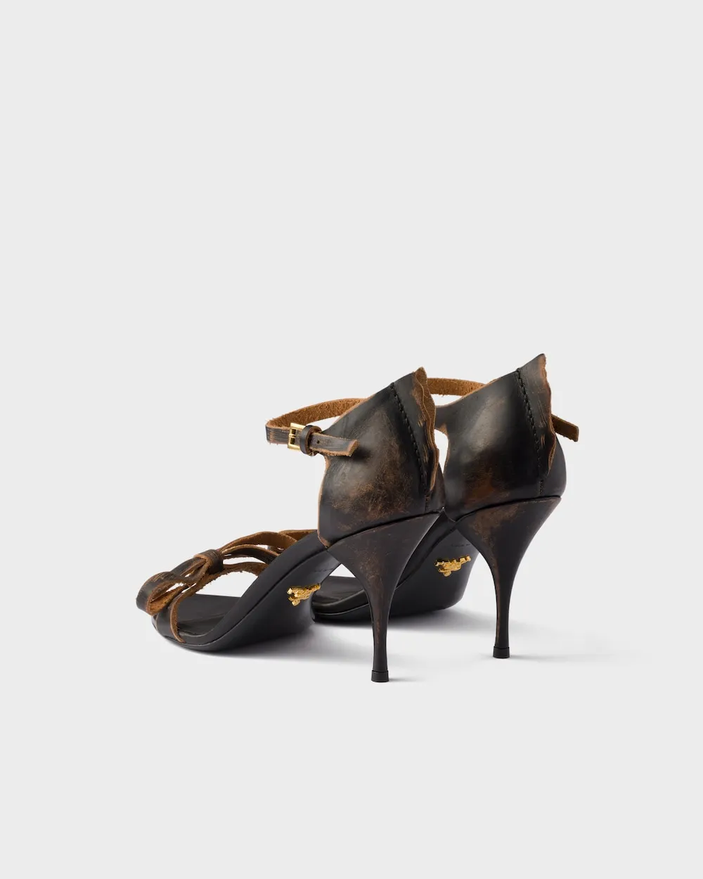 Prada Bow Detailed Heeled Sandals