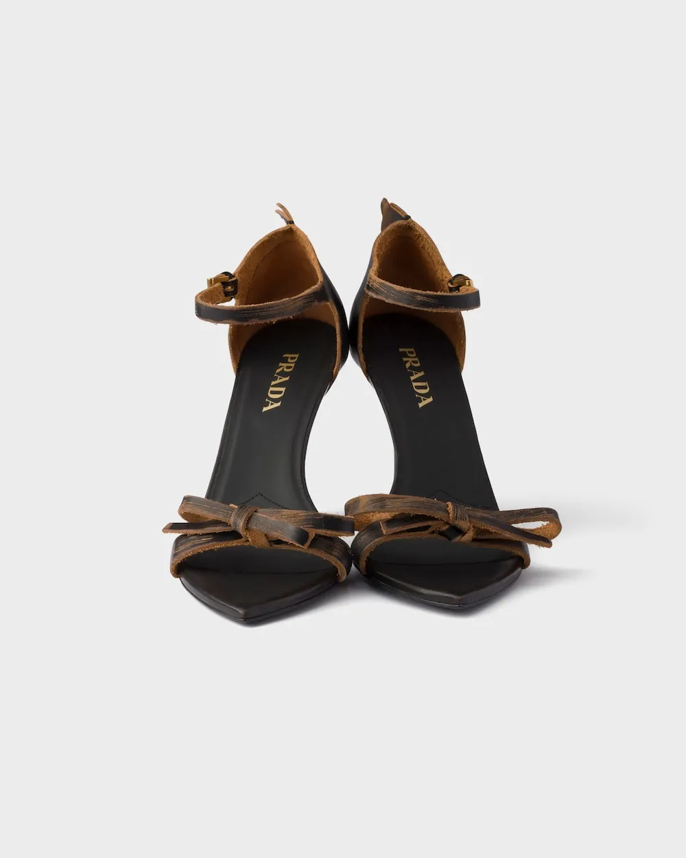 Prada Bow Detailed Heeled Sandals