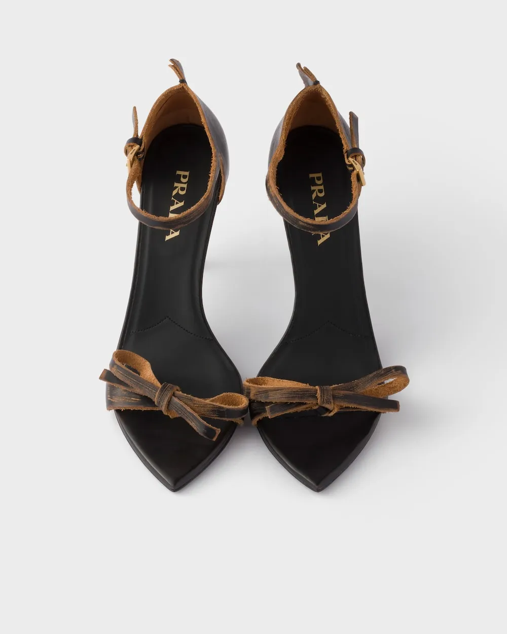 Prada Bow Detailed Heeled Sandals