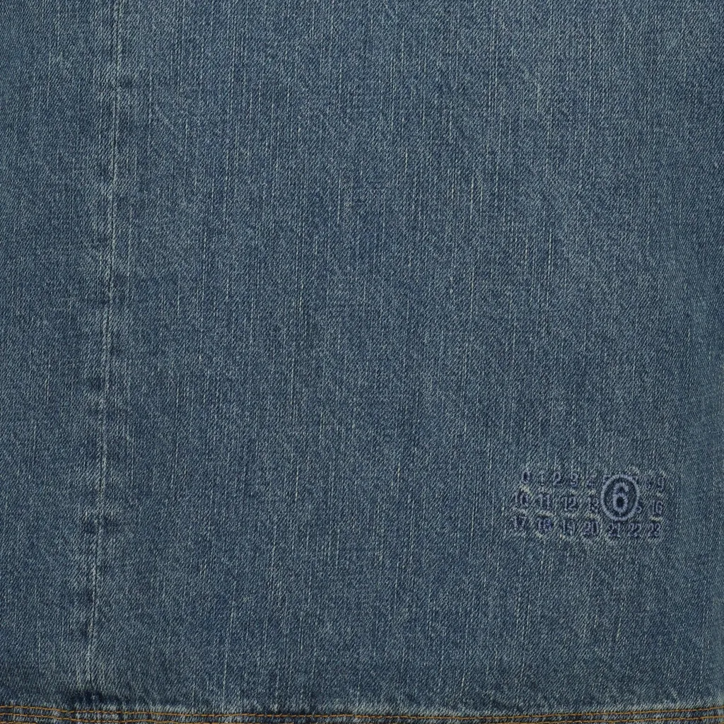 V-Neck Denim Mini Dress
