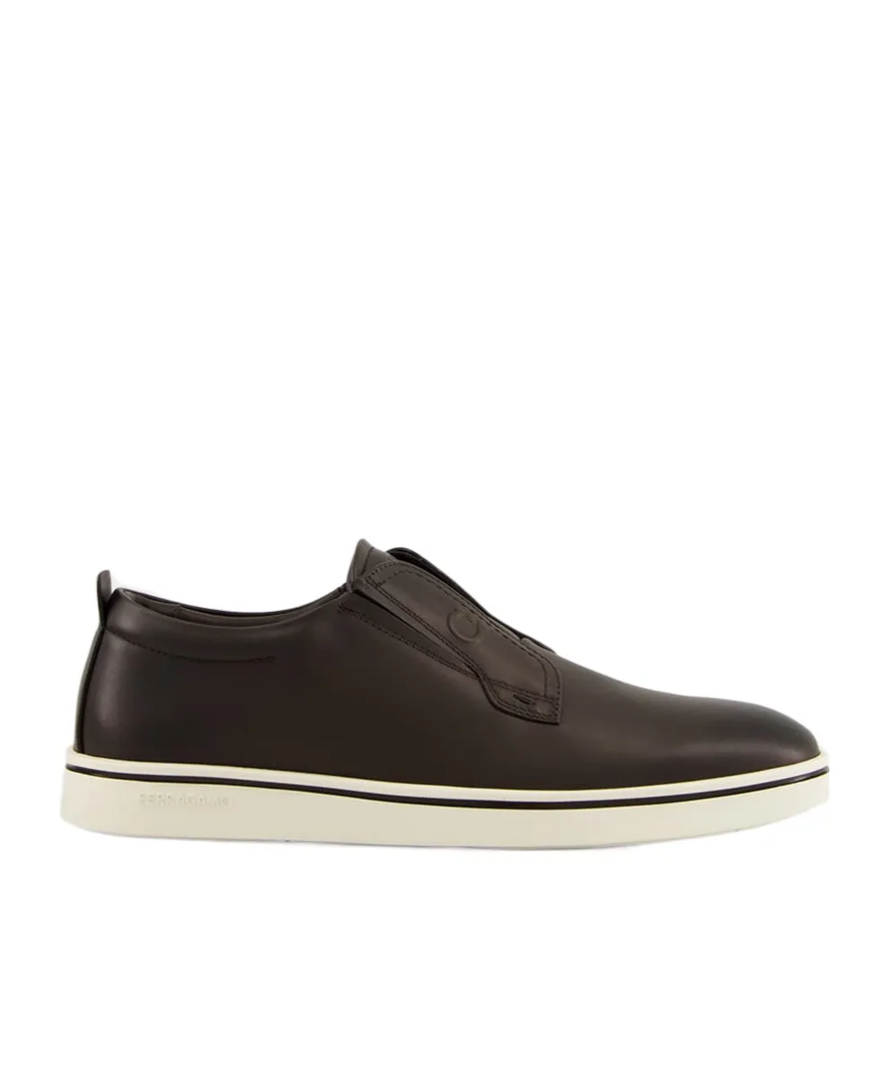 Ferragamo Round-Toe Slip-On Sneakers