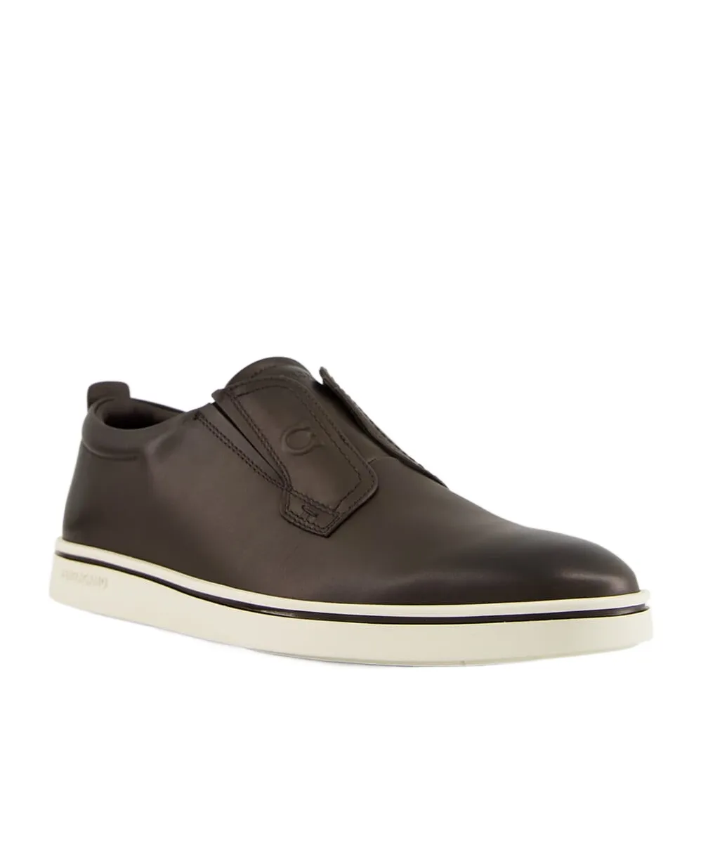 Ferragamo Round-Toe Slip-On Sneakers
