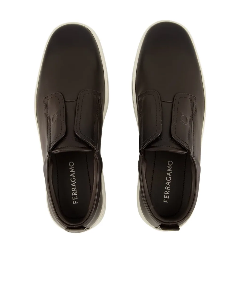 Ferragamo Round-Toe Slip-On Sneakers