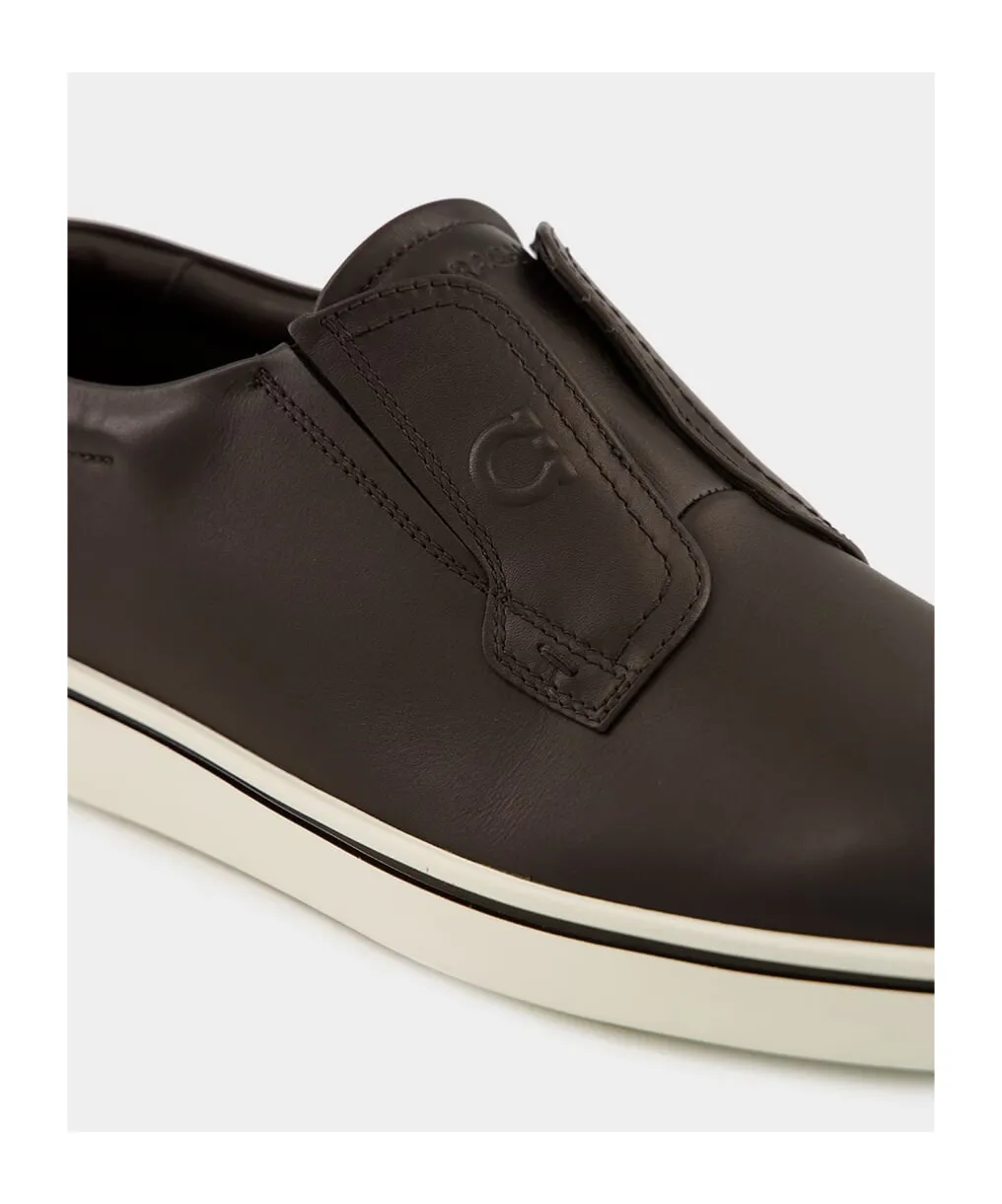 Ferragamo Round-Toe Slip-On Sneakers