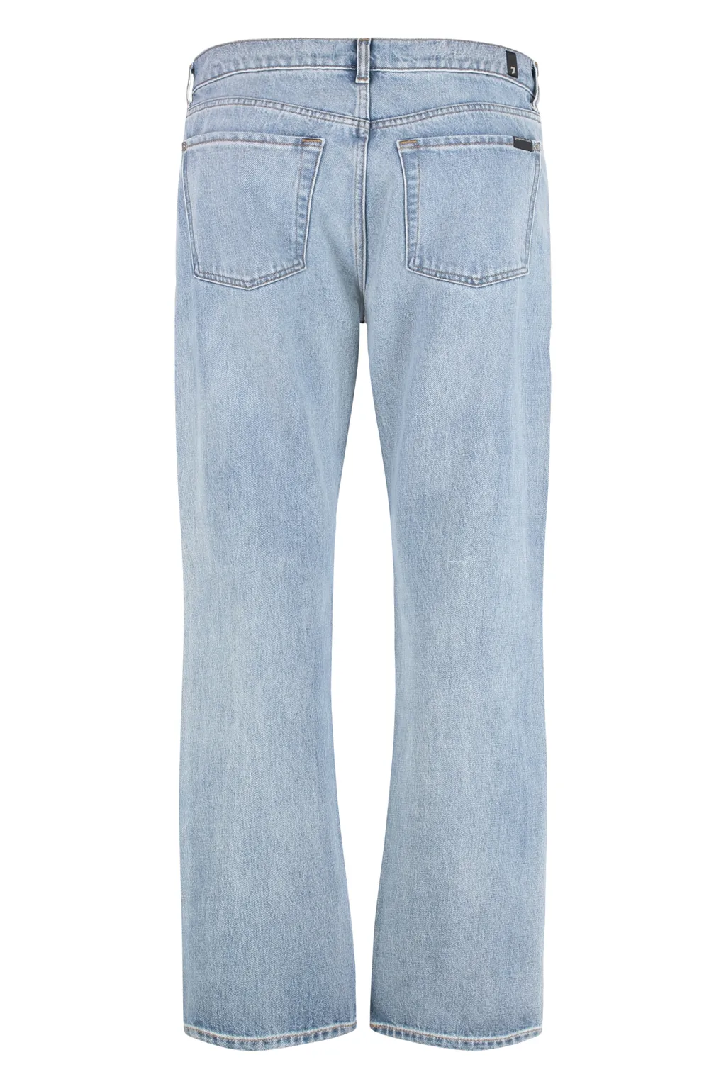 7 For All Mankind Ripped Straight-Leg Jeans