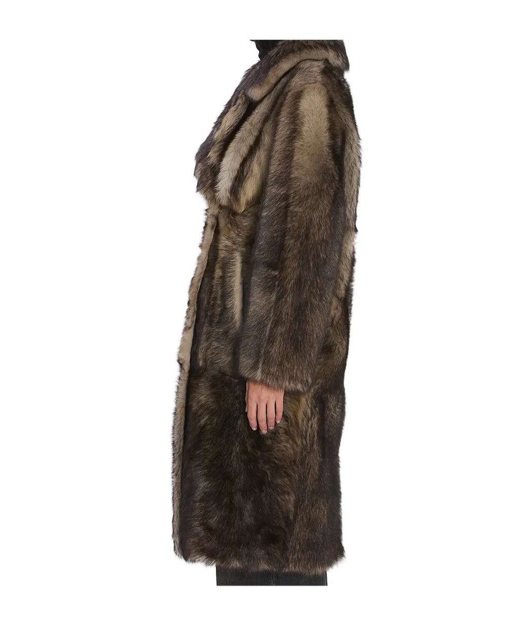Yves Salomon Double-Breasted Fur Coat