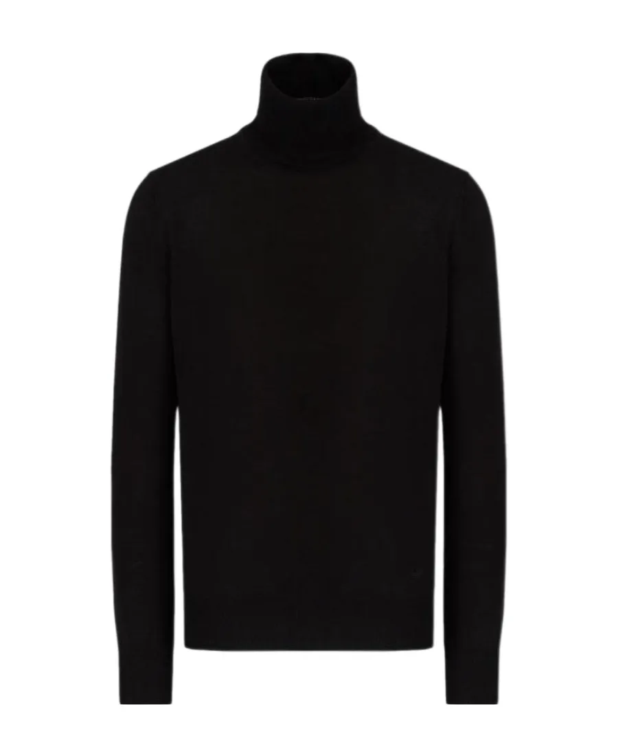 Emporio Armani Long-Sleeved Roll Neck Knitted Jumper