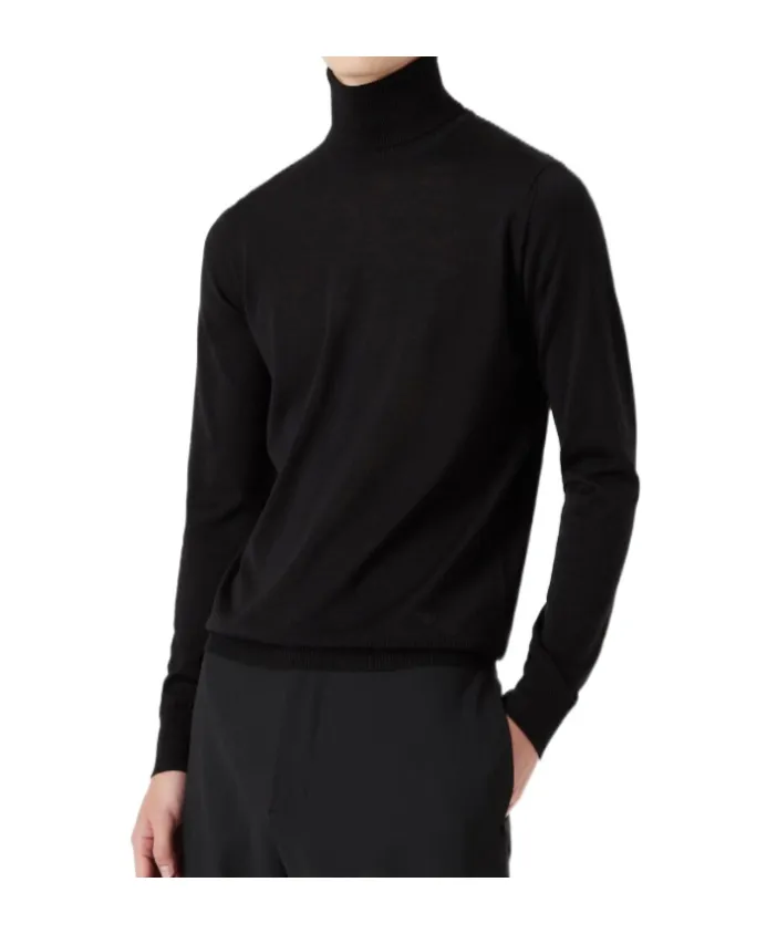 Emporio Armani Long-Sleeved Roll Neck Knitted Jumper