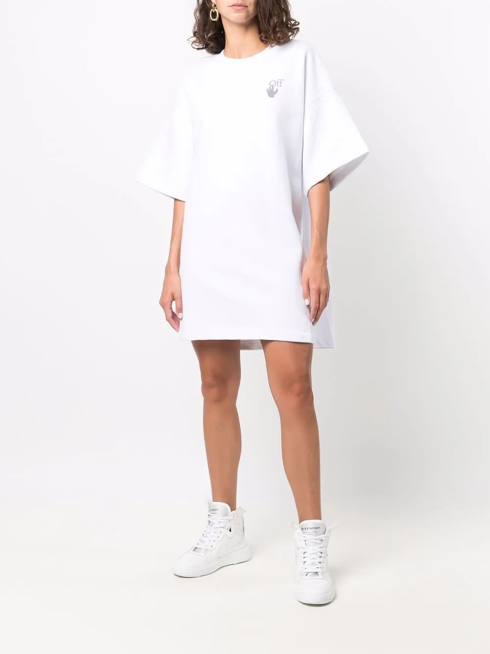 Off-White Chine T-Shirt Dress