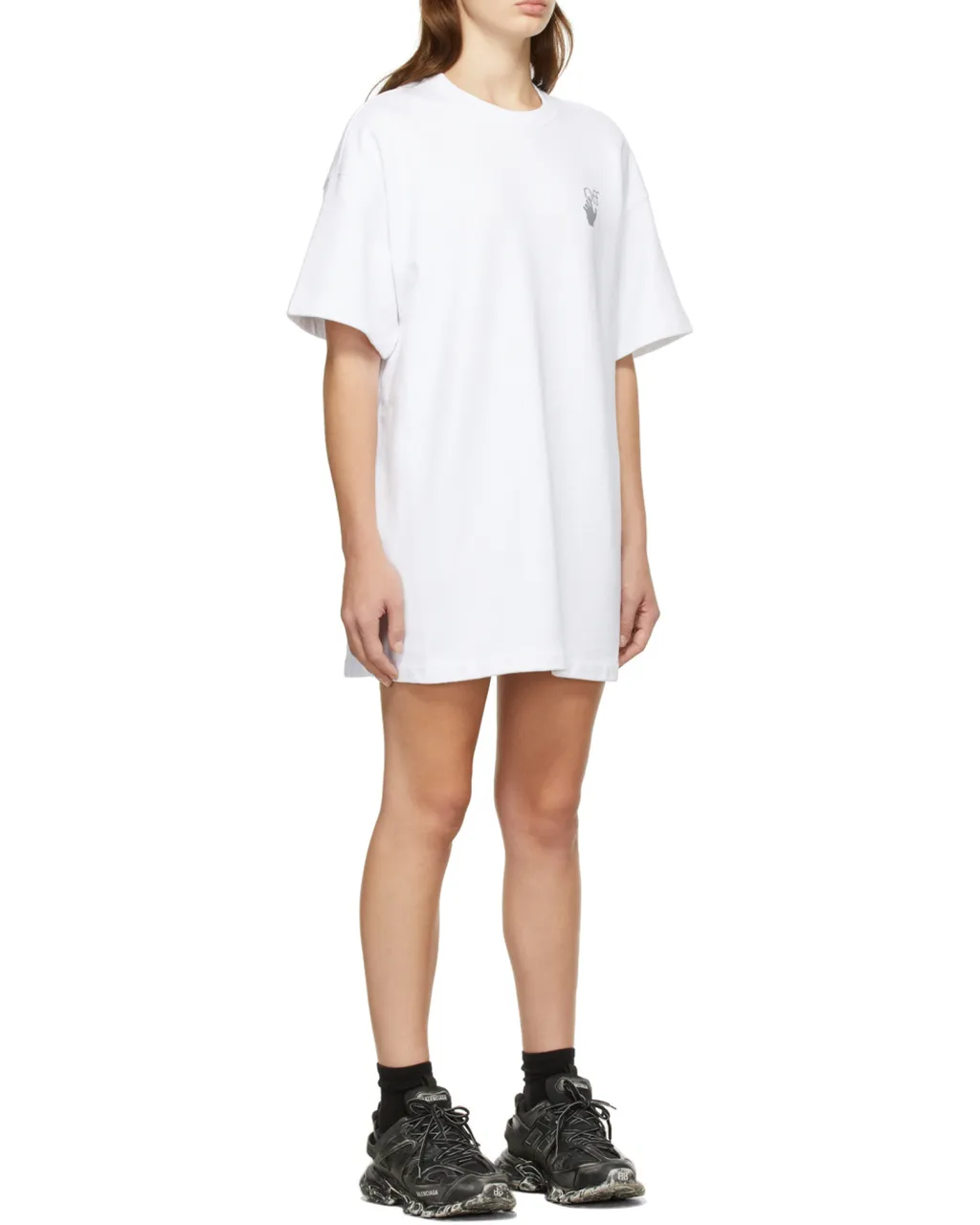 Off-White Chine T-Shirt Dress