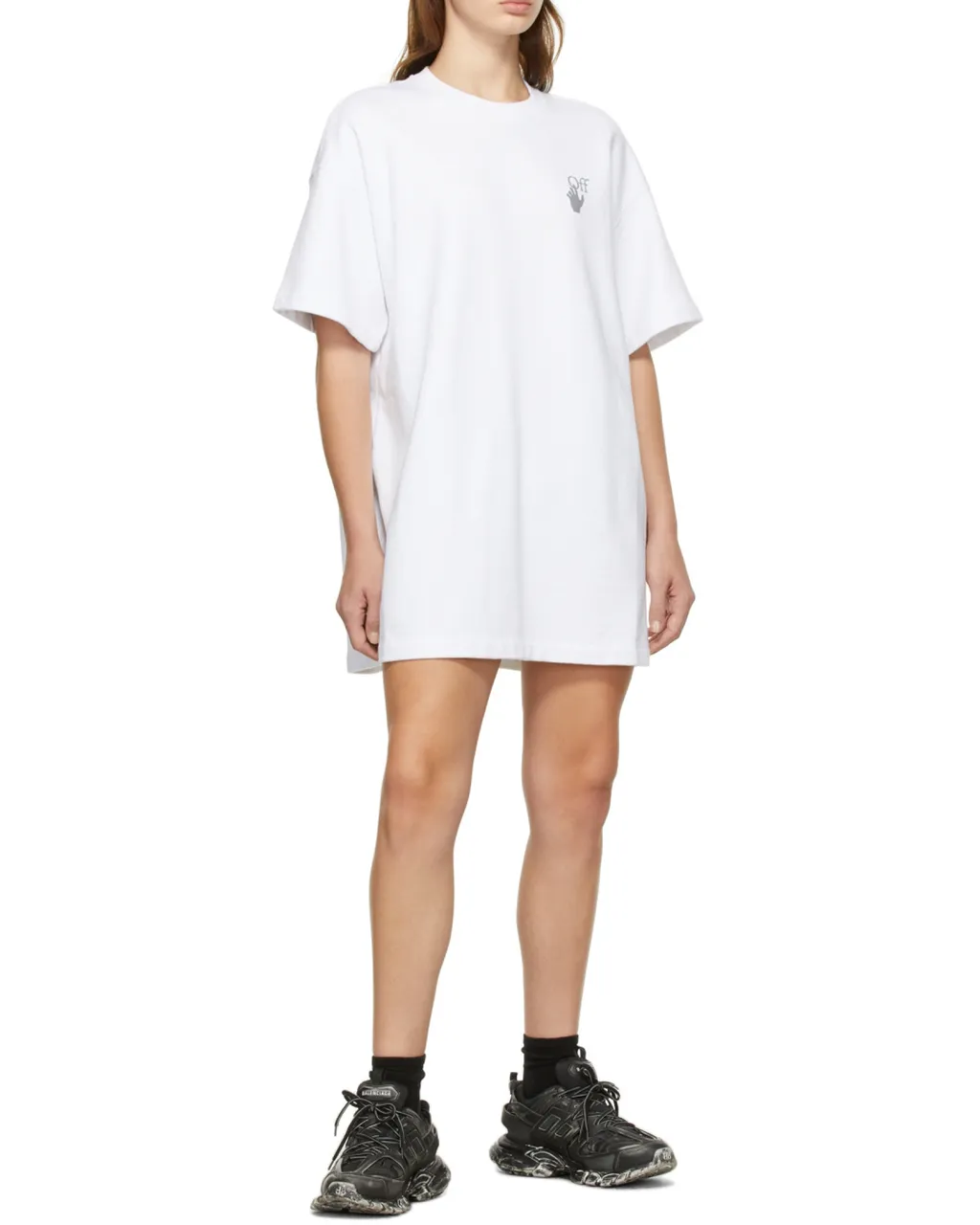 Off-White Chine T-Shirt Dress
