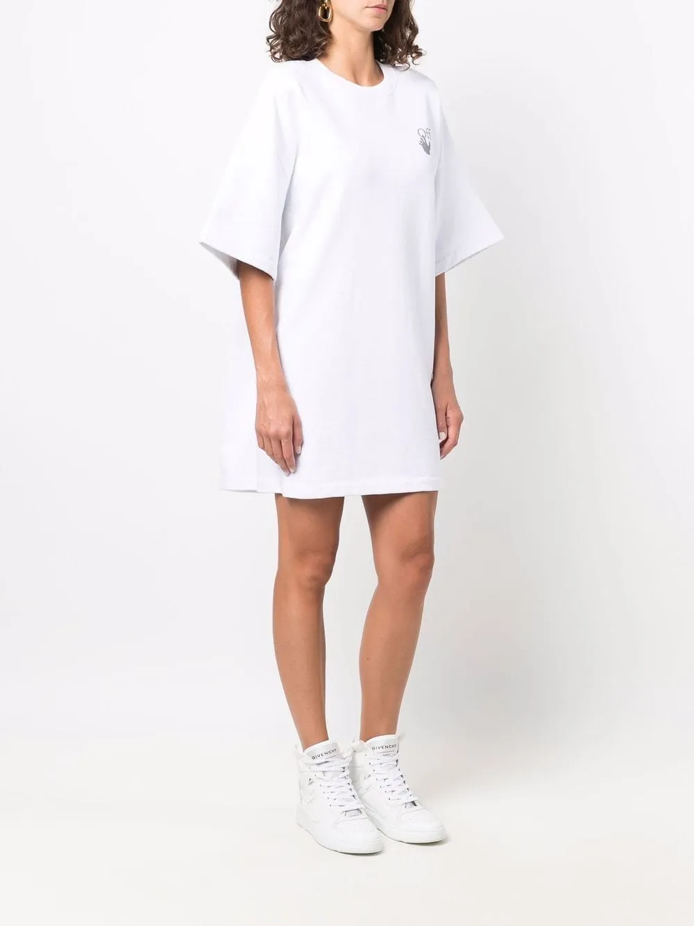 Off-White Chine T-Shirt Dress