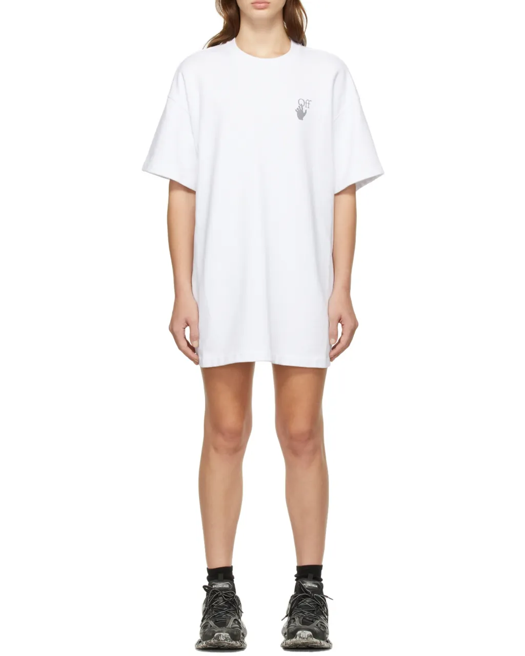 Off-White Chine T-Shirt Dress