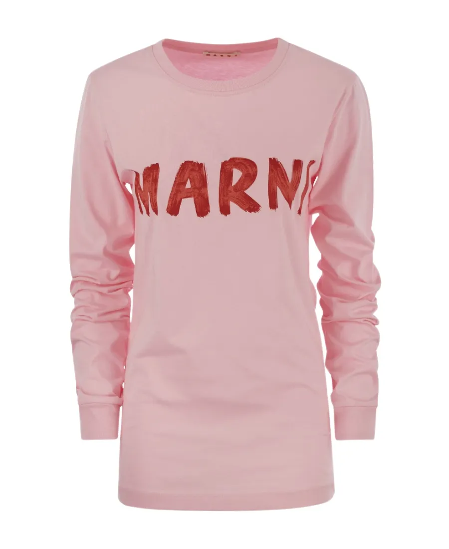 Marni Logo Printed Crewneck T-Shirt