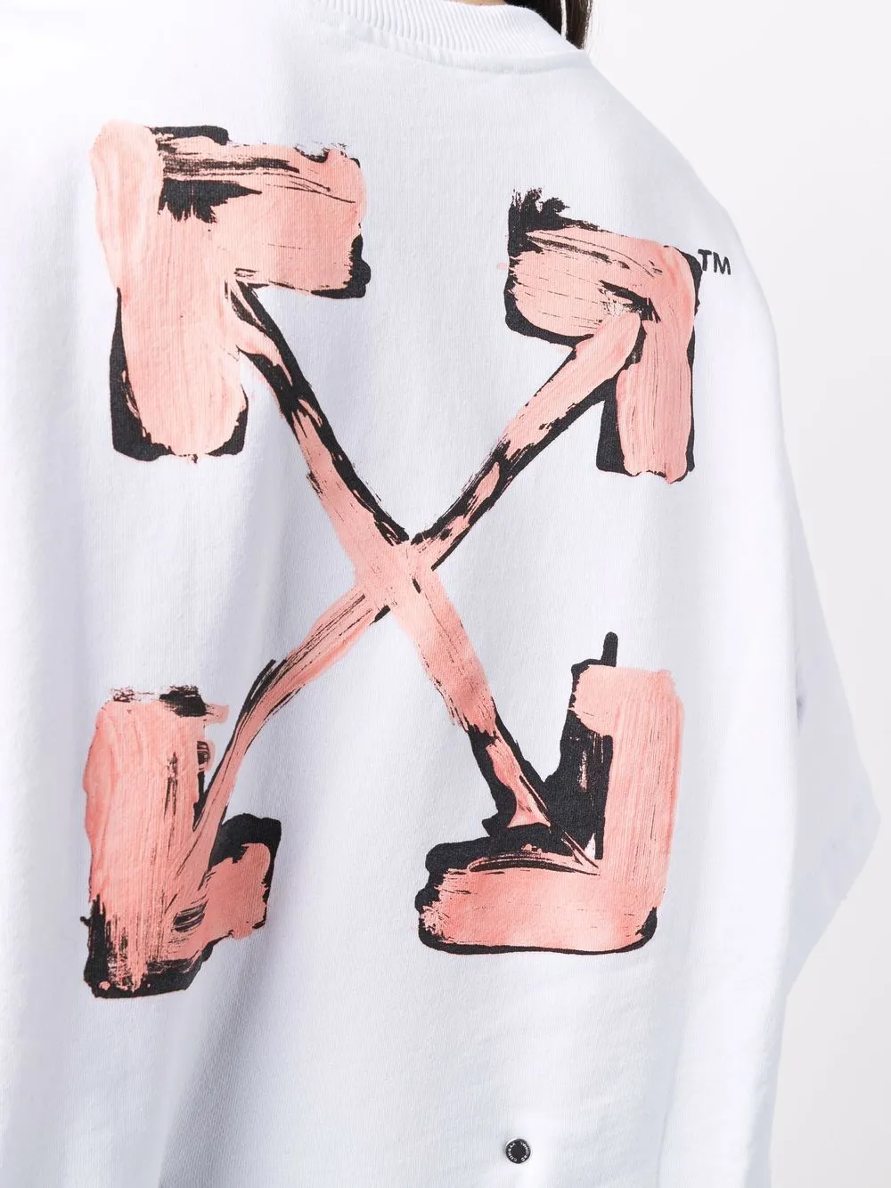 Painted Arrows Motif Snap-Fastening T-Shirt Dress